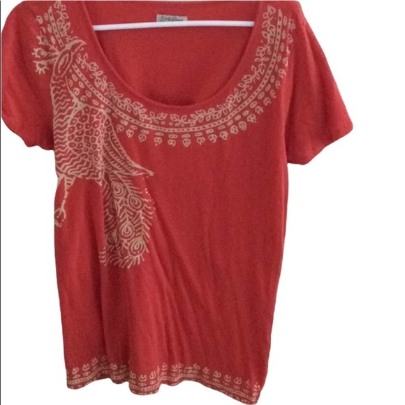 Lucky Brand🍀 Orange tee shirt size L - Picture 1 of 4